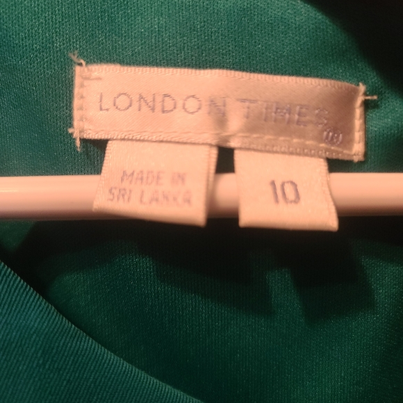 London Times Teal Layered Mini Dress - Picture 4 of 6